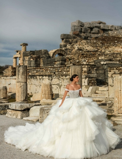 Aquamarine wedding dress